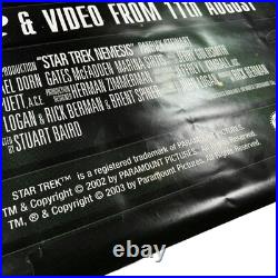 Star Trek Rare Poster Nemesis Promotional Bus Shelter Poster Original 2002 Film