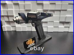 Star Trek SNW! Type 2 Phaser Prop (Sparkle Blue) PREMIUM! Floating Stand