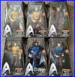 Star Trek (Set of 6) 12 Inch Command collection figures By Playmates 2009. BNMIB