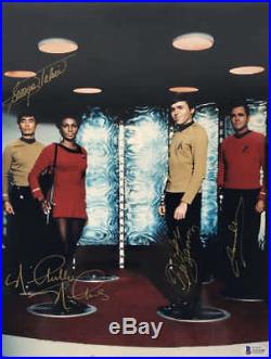 Star Trek Signed Autographed 11x14 Original Cast Photo Kelley Takei Beckett BAS