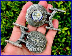 Star Trek Space Ship USS Enterprise CVN-65 Navy CPO Mess Challenge Coin NYPD FBI