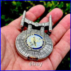 Star Trek Space Ship USS Enterprise CVN-65 Navy CPO Mess Challenge Coin NYPD FBI