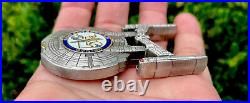 Star Trek Space Ship USS Enterprise CVN-65 Navy CPO Mess Challenge Coin NYPD FBI