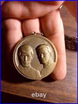 Star Trek Spock And Kirk Medal Ami Bronze 1 1/2 Inchs Number 2 Of 06132