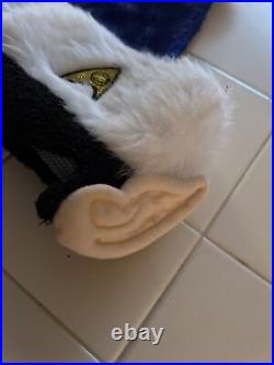 Star Trek Spock Ears Santa Hat Dark Blue White Fur Trim Hard To Find Medium Ad