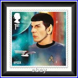 Star Trek Spock Framed Royal Mail Collectors Stamp Print numbered in box RAREST