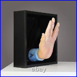 Star Trek Spok Hand Sculpture Sci-Fi Movie Fan-Art Modern Design Framed Signed