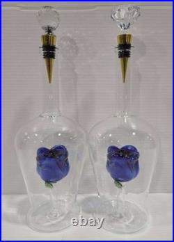Star Trek Strange New Worlds? Authentic Prop? Glass Blue Rose Decanter (EACH)