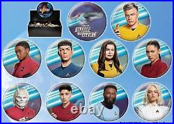 Star Trek Strange New Worlds TV Metal Photo Button Assortment of 10 NEW BOXED