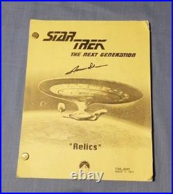 Star Trek TNG Final Draft Script Relics Original Signed By James Doohan Scotty