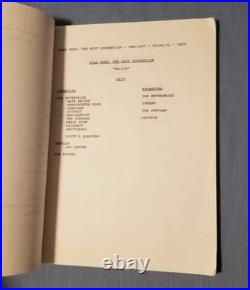Star Trek TNG Final Draft Script Relics Original Signed By James Doohan Scotty