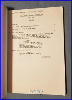 Star Trek TNG Final Draft Script Relics Original Signed By James Doohan Scotty