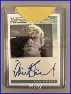 Star Trek TNG Patrick Stewart Locutus Of Borg NM Signed Case Incentive UNGRADED