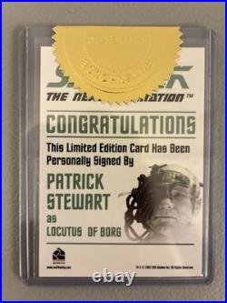 Star Trek TNG Patrick Stewart Locutus Of Borg NM Signed Case Incentive UNGRADED