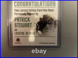 Star Trek TNG Patrick Stewart Locutus Of Borg NM Signed Case Incentive UNGRADED