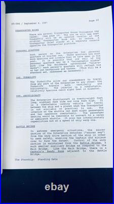 Star Trek TNG Writers / Directors Guide (1987) Gene Roddenberry Original