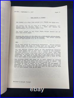 Star Trek TNG Writers / Directors Guide (1987) Gene Roddenberry Original