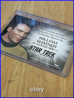 Star Trek TOS 2016 50th silver autograph card William Shatner Captain Kirk