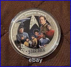 Star Trek TOS 50th anniversary $2 99.99% 2oz Silver Coin