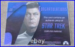 Star Trek TOS Dr McCOY Costume Card Science Original Fabric Prop, relic archives