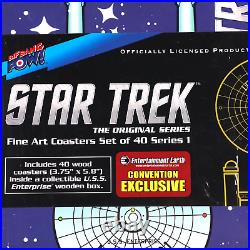 Star Trek TOS Fine Art Coasters Set of 40 Series 1 Convention Exclusive LE 500