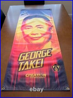 Star Trek TOS George Takei signed banner 2022 STLV convention