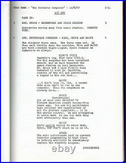 Star Trek TOS Orig Script THE ULTIMATE COMPUTER Final Draft 12/5/67 D. C. FONTANA