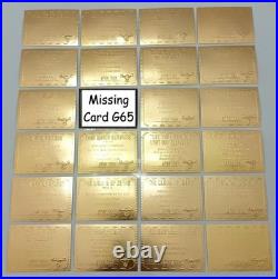 Star Trek TOS Original Season 3 23 of 24 Card Gold Plaque Set G56-79 MINUS G65