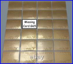 Star Trek TOS Original Season 3 23 of 24 Card Gold Plaque Set G56-79 MINUS G65