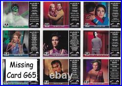 Star Trek TOS Original Season 3 23 of 24 Card Gold Plaque Set G56-79 MINUS G65