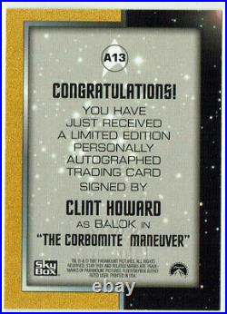 Star Trek TOS Original Series Season 1 Autograph Card A13 Clint Howard as Balok