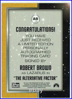 Star Trek TOS Original Series Season 1 Autograph Card A9 Robert Brown as Lazarus