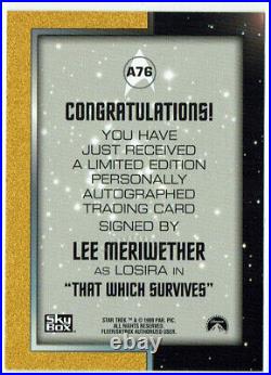 Star Trek TOS Original Series Season 2 Autograph A76 Lee Meriwether as Losira