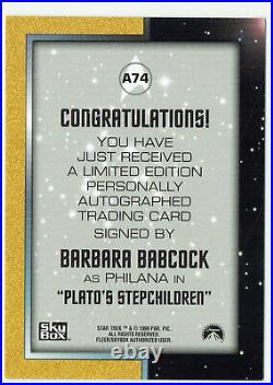 Star Trek TOS Original Series Season 3 Autograph A74 Barbara Babcock BLACK INK