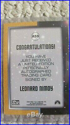 Star Trek TOS Original Series autograph card A59 Leonard Nimoy