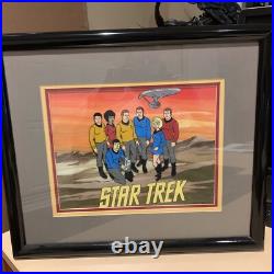Star Trek The Animated Series Filmation Original Layered Cel Entire Crew COA