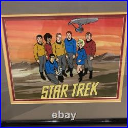Star Trek The Animated Series Filmation Original Layered Cel Entire Crew COA