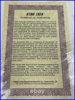 Star Trek. The Animated Series. Tribbles Limited Edition Seri-Cel (1995) Rare Star Trek. The Animated Series. Tribbles Limited Edition Seri-Cel (1995) Rare