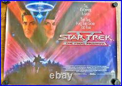 Star Trek The Final Frontier, 1989, ORIGINAL UK QUAD POSTER, RARE