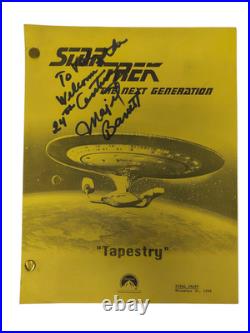 Star Trek The Next Generation Tapestry Original Script 1992 Signed Majel Barrett