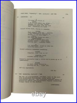 Star Trek The Next Generation Tapestry Original Script 1992 Signed Majel Barrett