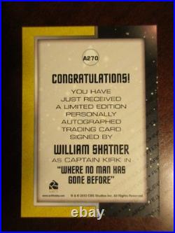 Star Trek The Original Series Captains Collection WILLIAM SHATNER Autograph A270 Star Trek The Original Series Captains Collection WILLIAM SHATNER Autograph A270