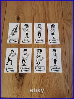 Star Trek The Original Series Gordon Currie Caricature Cards set of 8 1968 mint