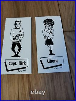 Star Trek The Original Series Gordon Currie Caricature Cards set of 8 1968 mint