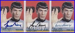 Star Trek The Original Series Leonard Nimoy Spock Llap 3 Autograph Variation Set
