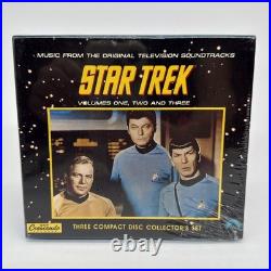 Star Trek The Original Series Music 3 CDs New SEALED 1992 Collector's Set