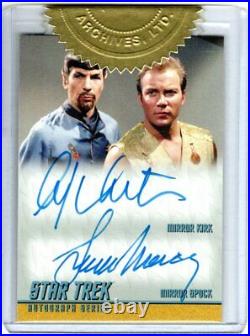 Star Trek The Original Series Portfolio Prints Da32 Shatner Nimoy Dual Autograph