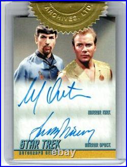 Star Trek The Original Series Portfolio Prints Da32 Shatner Nimoy Dual Autograph