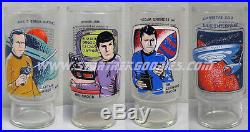 Star Trek The Original Series SET of FOUR GLASSES by DR. PEPPER 1978 MINT