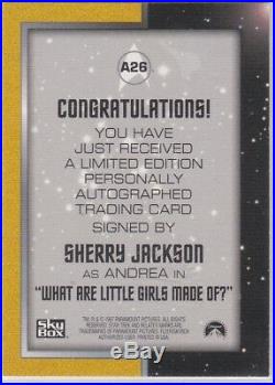 Star Trek The Original Series Season 1 A26 Sherry Jackson As Andrea Autograph